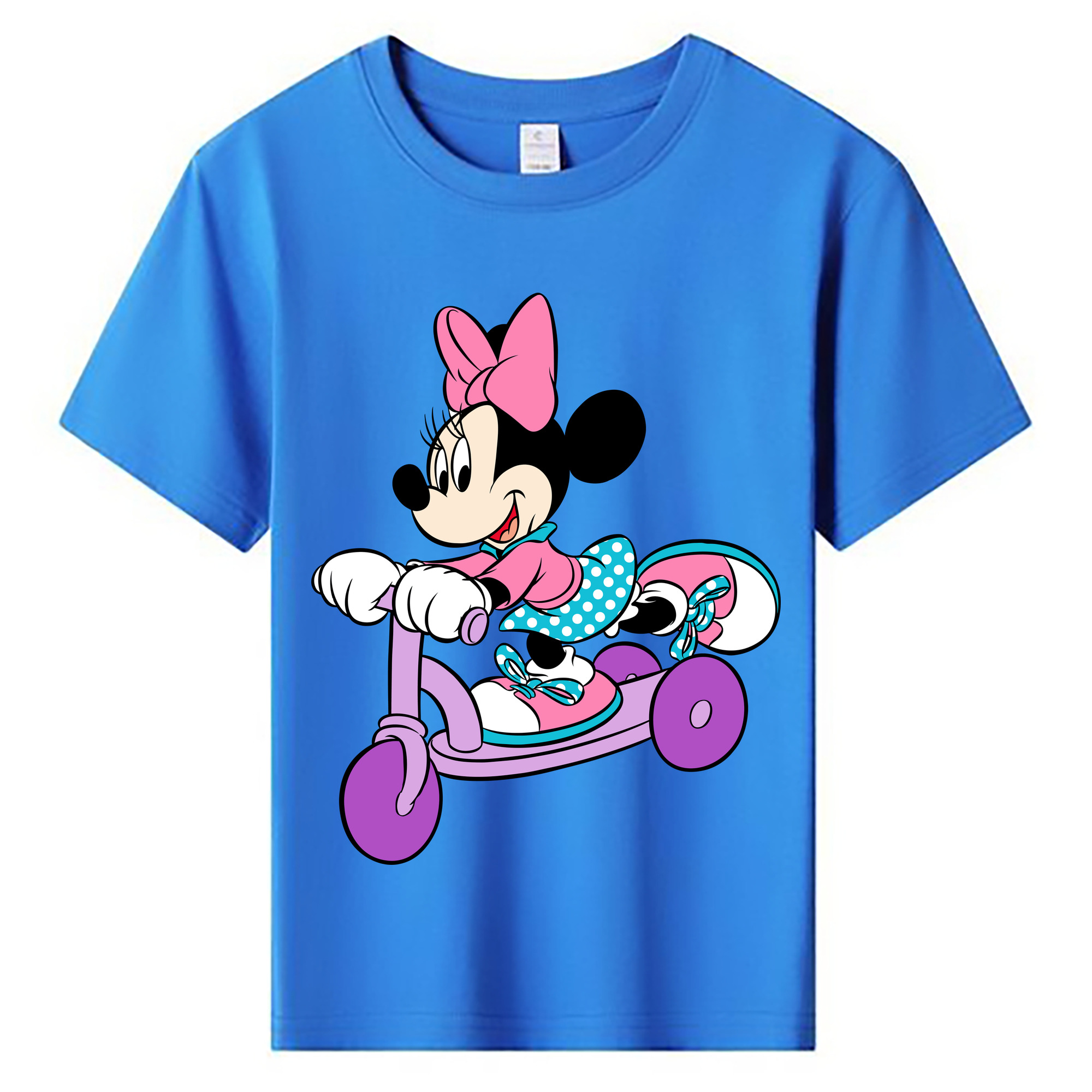 ミッキーマウス Mickey Mouse 綿100％キッズTシャツ（フロントプリント）